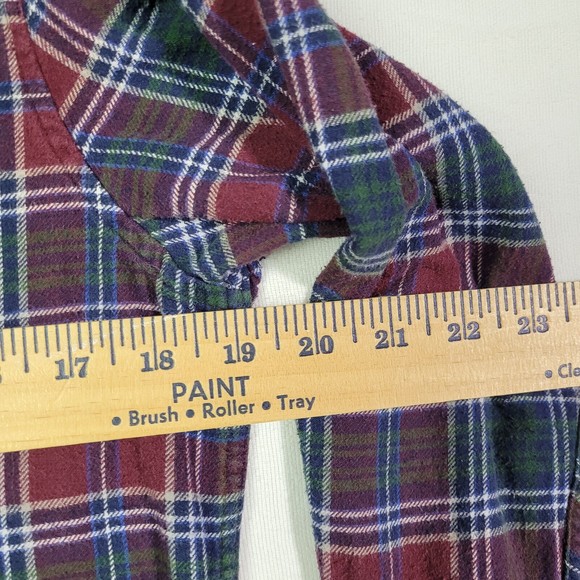 Chaps Performance Plaid Flannel Men Sz Small Shirt Button Down Christmas Cotton - Picture 8 of 9